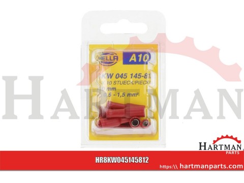 Końcówka przewodu tulejkowa czerwona 0.5-1.5mm², 4mm