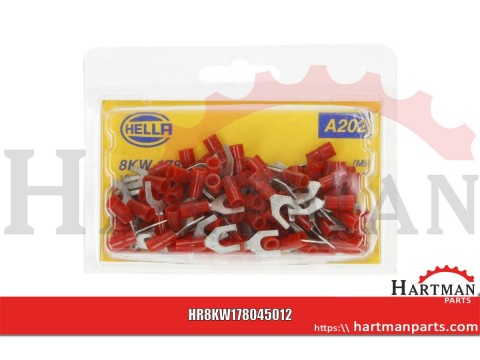 Końcówka przewodu widełkowa czerwona 0.5-1.0mm², M5