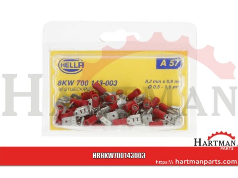 Końcówka przewodu, czerwona 0.5-1.0 mm²