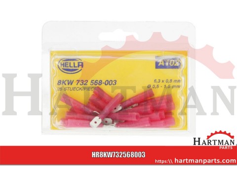 Końcówka przewodu, czerwona 0.5-1.0 mm²