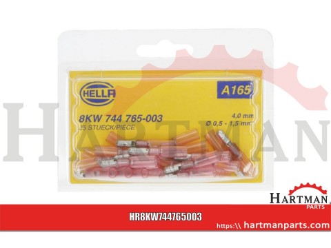 Końcówka przewodu tulejkowa wtyczka czerwona 0.5-1.5 mm²