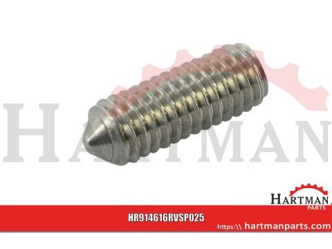 Wkręt dociskowy z końcem ostrym A2 Kramp, M6 x 16 mm