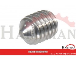 Wkręt dociskowy z końcem ostrym A4 Kramp, M8 x 10 mm