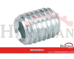 Wkręt dociskowy z końcem wgłąbionym 45H ocynk Kramp, M8 x 10 mm