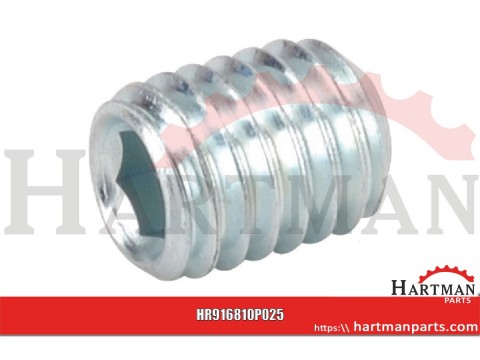 Wkręt dociskowy z końcem wgłąbionym 45H ocynk Kramp, M8 x 10 mm