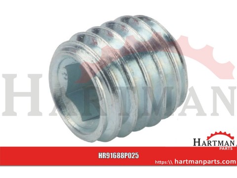 Wkręt dociskowy z końcem wgłąbionym 45H ocynk Kramp, M8 x 8 mm