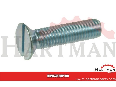 Wkręt z łbem stożkowym płaskim z nacięciem ocynk Kramp, M8 x 25 mm