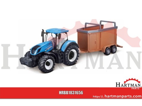 Ciągnik New Holland T7.315 z przyczepą do przewozu bydła