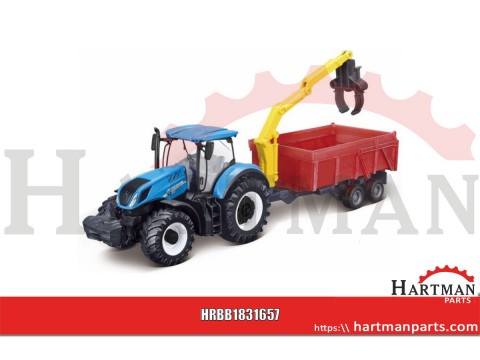 Ciągnik New Holland T7.315 z przyczepą samozaładowczą