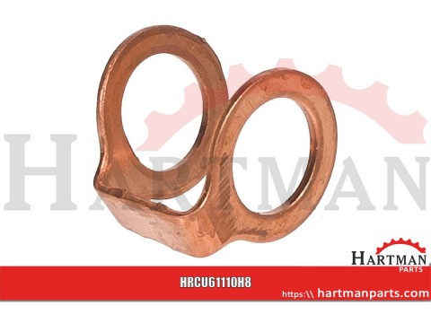 Podkładka miedziana podwójna, 6x11x1.0mm H-8mm