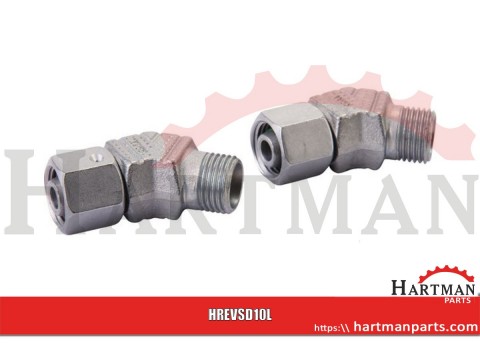 Złącze kolankowe 45° z nakrętką M16x1.5 10L