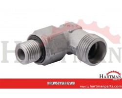 Przyłącze kątowe nastawne z uszczelką 1/2" BSP - M22x1.5 15L