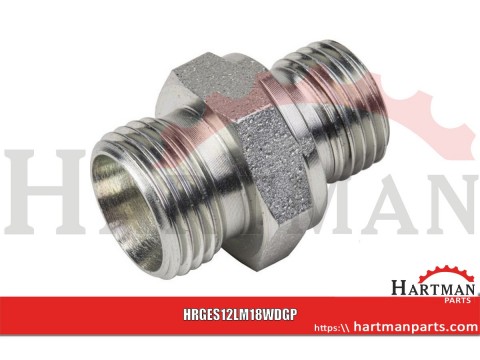 Przyłącze proste z uszczelką M18x1.5 - M18x1.5 12L