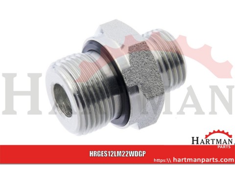 Przyłącze proste z uszczelką M22x1.5 - M18x1.5 12L