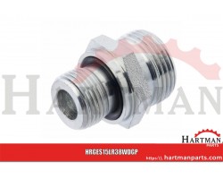 Przyłącze proste z uszczelką 3/8" BSP - M22x1.5 15L