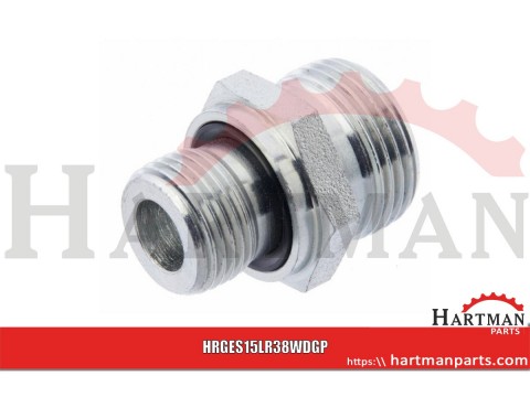 Przyłącze proste z uszczelką 3/8" BSP - M22x1.5 15L