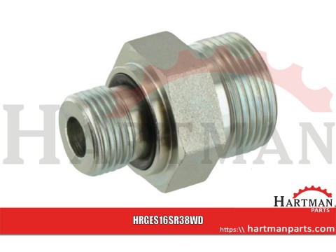 Przyłącze proste z uszczelką 3/8" BSP - M24x1.5 16S