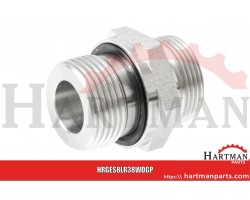 Przyłącze proste z uszczelką 3/8" BSP - M14x1.5 8L