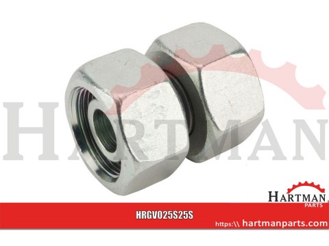Złącze proste z nakrętkami M36x2 25S - M36x2 25S