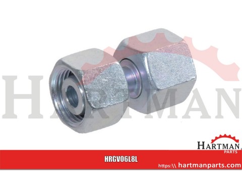 Złącze proste z nakrętkami M12x1,5 6L - M14x1,5 8L