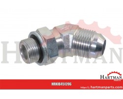 Złącze kolankowe 3/4 JIC x 3/8 BSP 45°