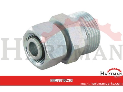 Złącze proste z nakrętką M22x1,5 15L - M30x2 20S