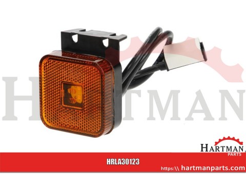 Lampa boczna pozycyjna kwadratowa LED 12-24V z uchwytem i wtyczką Jaeger Kramp