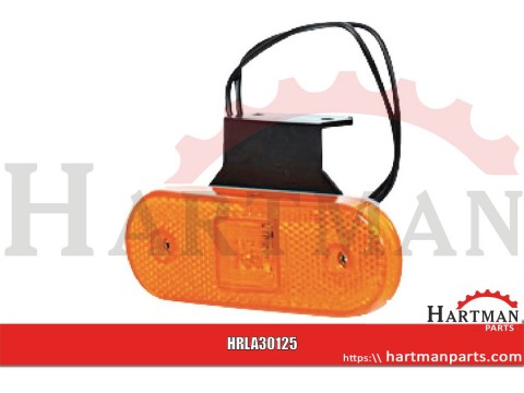 Lampa boczna pozycyjna prostokątna LED 12-24V z przewodem i uchwytem Kramp