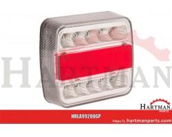 Lampa tylna zespolona LED, 1W, kwadratowa, 12V, 106 x 100 x 98 mm, 5-pin, 18 LED, gopart