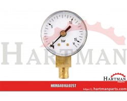 Manometr ø40 mm 0–16 bar przyłącze dolne 1/8"