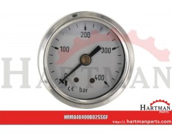 Manometr ø40 mm 0–400 bar przyłącze tylne 1/8"