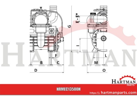 Pompa próżniowa napęd hydrauliczny B.P.