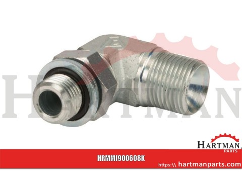 Przyłącze nastawne 90° gwint zewnętrzny 3/8" BSP x 1/2" BSP