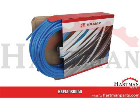Wąż pneumatyczny poliamidowy PA Kramp, 10x8 mm 50 m niebieski