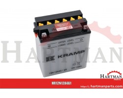 Akumulator 12V 12Ah 165A z elektrolitem Kramp