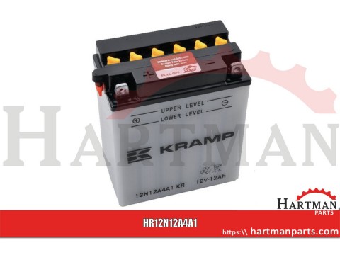 Akumulator 12V 12Ah 165A z elektrolitem Kramp