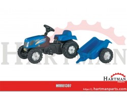 Traktor New Holland z napędem na pedały i z przyczepką