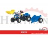 Traktor RollyKid New Holland TVT 190 z łądowaczem i przyczepką