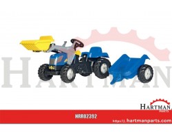 Traktor RollyKid New Holland TVT 190 z łądowaczem i przyczepką