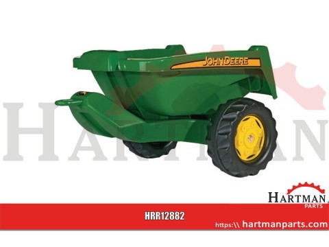 Przyczepa John Deere zielona, do Ciągników z napędem na pedały