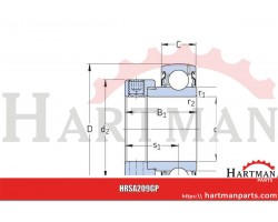 Łożysko kulkowe samonastawne Gopart, seria D209