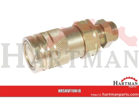 Szybkozłącze płaskie SKV-F gniazdo 3/8" gwint zewnętrzny grodziowy M18x1.5 12L