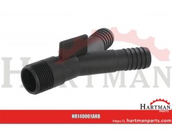 Rozgałęziacz 45° + tuleja 2x25 mm / 1x1"