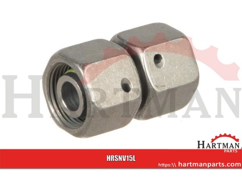 Złącze proste z nakrętkami M22x1.5 15L