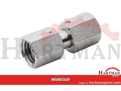 Złącze proste z nakrętkami M22x1.5 15L
