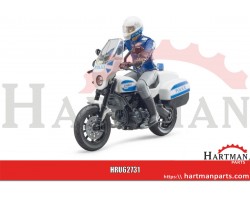 Motocykl policyjny Scrambler Ducati z figurką policjanta