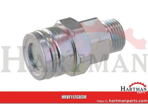 Szybkozłącze płaskie układu hamulcowego VF wtyczka 3/8" gwint zewnętrzny 1/2" BSP