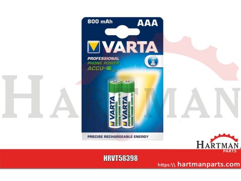 Akumulator AAA/LR03 HR03 1.2V 800mAh T398 Varta