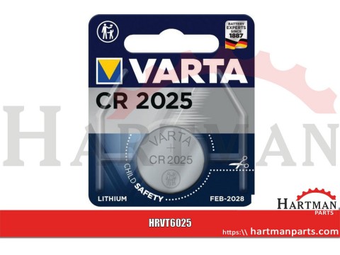 Bateria litowa guzikowa CR 2025 3V Varta