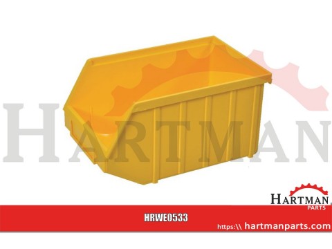 Pojemnik warsztatowy PCW Metalin, typ 53 żółty 240 x 150 x 130 mm